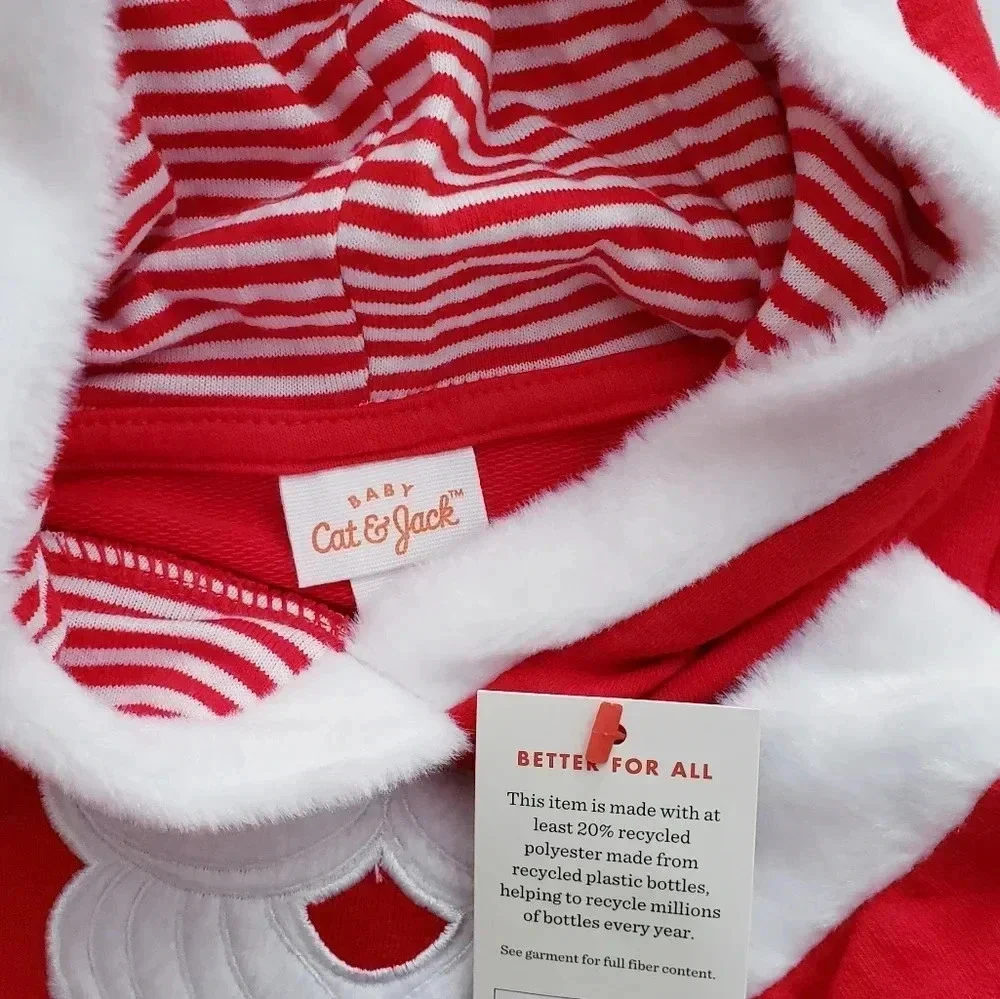 Cat & Jack Baby Lot Santa Outfit & 2 Bibs Carter's Christmas Holiday